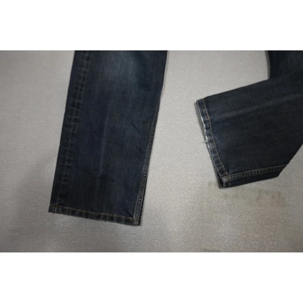 Levis 513 Slim Fit Jeans Mens 36x30 Dark Wash Blue Denim Pants Excellent